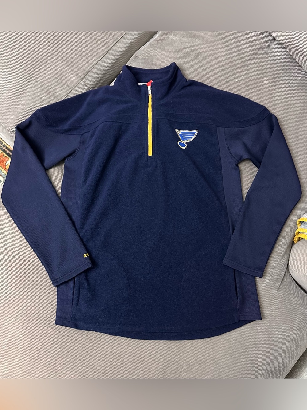 St. Louis Blues Reebok Face Off Collection 1/4 Zip Pullover Size Medium